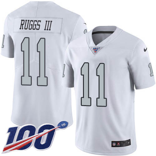 Nike Raiders #11 Henry Ruggs III White Youth Stitched NFL Limited Rush 100th Season Jersey
